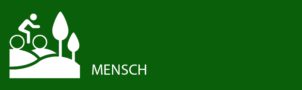 Weißer Radfahrer und zwei Personen auf grünem Grund, die für Aktivitäten in der Region Reckenstetten werben. Weißer Radfahrer und zwei Personen auf grünem Grund, die für Aktivitäten in der Region Reckenstetten werben.